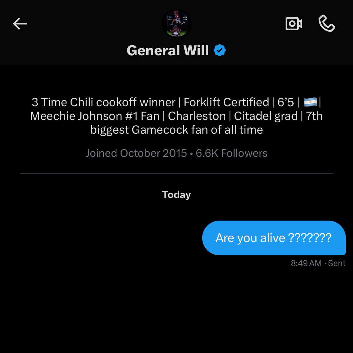 CLEMSONPEPE's tweet image. Wellness check @GamecockWill69