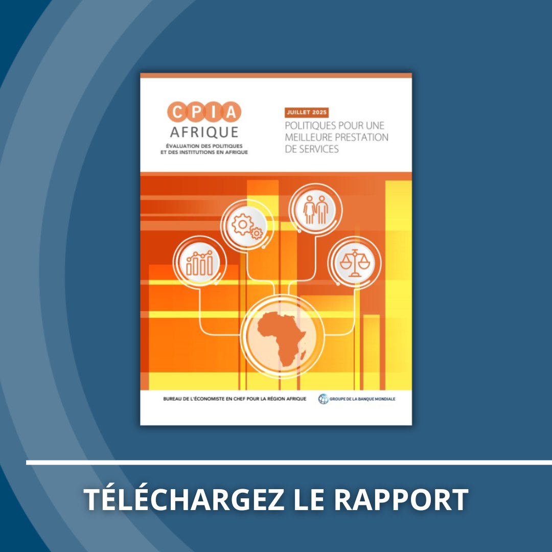 #CPIA25 | Le rapport de la <a href="/Banquemondiale/">Banque mondiale</a> sur l'évaluation des pol &amp; institutions en Afrique subsaharienne est disponible. Il souligne que la note moy de la région reste stable à 3,1 pts sur 6 témoignant de la qualité des réformes en cours. 
wrld.bg/QZYQ50WtOXn