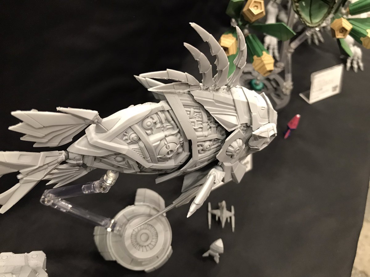 DR3_gdr3bstg's tweet image. STG #WF2025S
Float Jelly @floatjelly
Gダライアス アブソリュート・ディフェンダーが初展示
ディティールの細やかさ!
例のアゴはしっかりクリアパーツ!!
今回の台座はスペースコロニー型でオシャレな感じです
