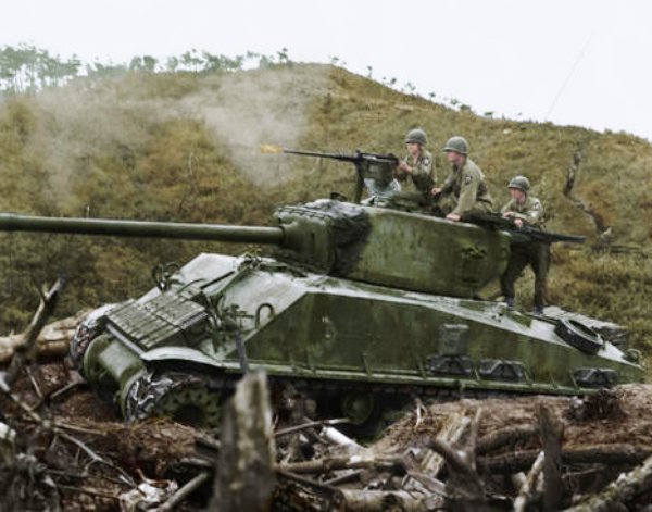 Super Tank Sunday - M4 Sherman during the Korean War from the 2nd Infantry Division.  Today also marks the 72nd Anniversary of the Armistice being signed in Korea! #tanks #armor #2id #korea #rok #supertanksunday #sherman #koreanwar