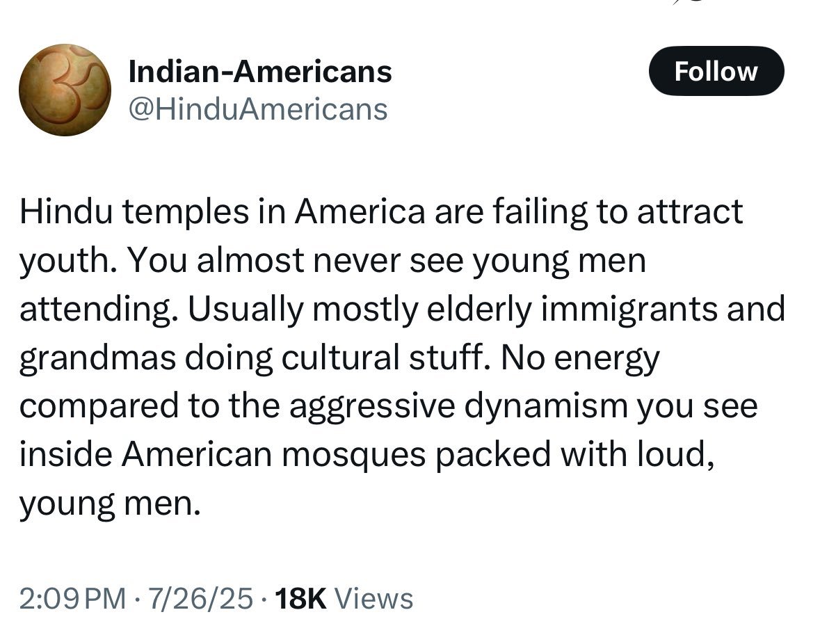 _amitbehere's tweet image. If this tweet is true, it just means Hindus in US have a better chance of being successful than Muslims in US.
Success in 21st century will come from going to schools and doing research.
Not going to mandirs and mosques and doing "ghantagiri".
PS: Waise you can do both, but…