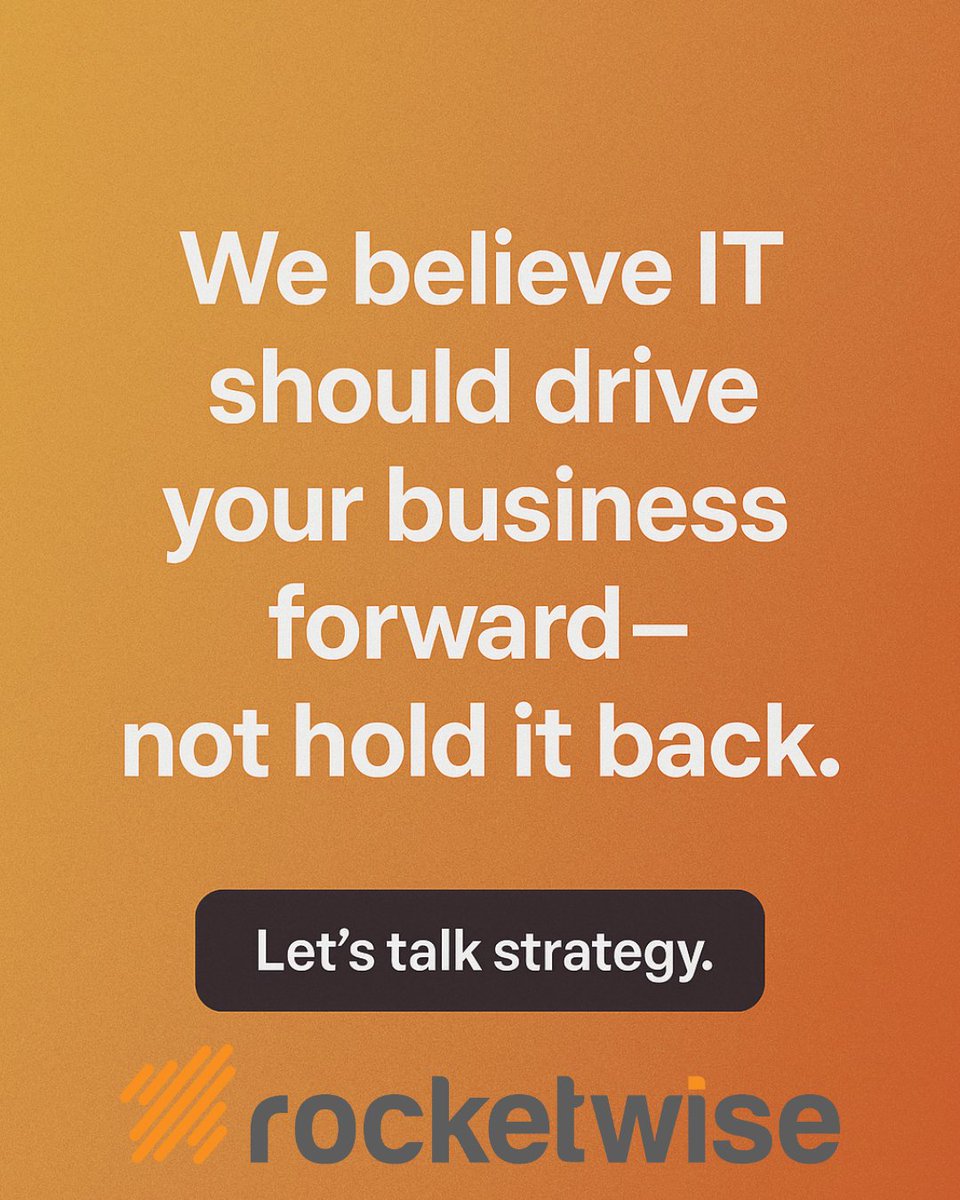 rocketwiseinc's tweet image. IT should move your business forward—not hold it back.
If your tech creates roadblocks instead of results, it&apos;s time to rethink the strategy.

We help equipment dealers turn IT into an advantage.
Let’s talk strategy.

#ITstrategy #MSP #DealershipTech #cybersecurity