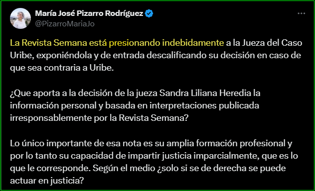 Fennix73's tweet image. La hija bastarda del criminal de lesa humanidad que mandó quemar el Palacio de Justicia chamuscando vivos a magistrados, jueces, auxiliares nos dice que es presión el artículo de la Revista Semana.
A esta sangre sucia no le corre sangre por la jeta.
#ColombiaConElCucho