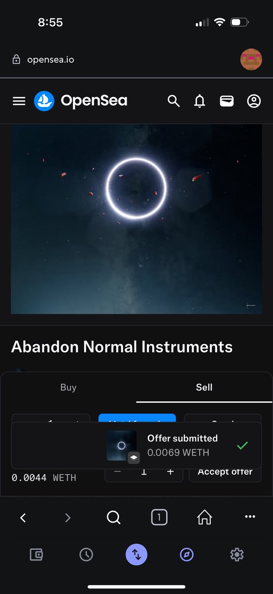 cryptohydrate's tweet image. Just bid 0.0069 eth on 6 Abandon Normal Instruments by @Reuben_Wu using @opensea 2.0