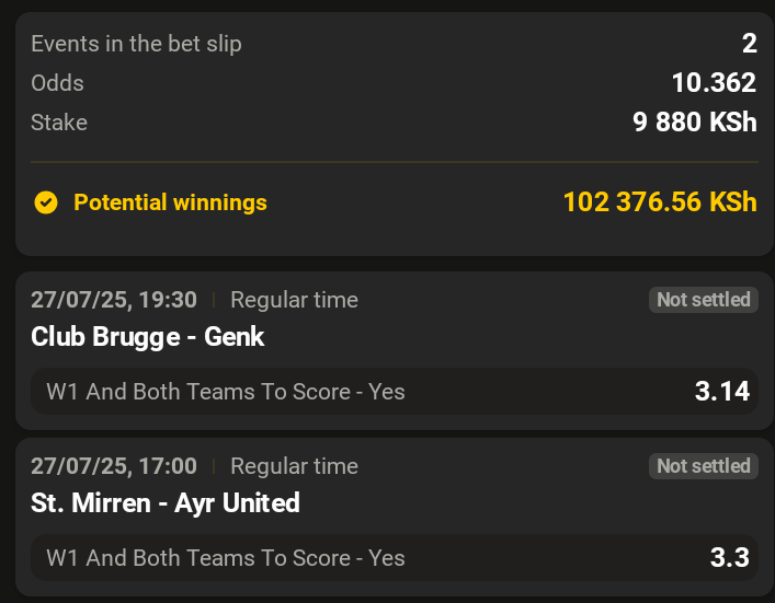 Giggstips's tweet image. #Afropari
A winning slip
Booking code 📲6FEH3
New accounts register a tax free site with bonuses 📲
Reg link 👉cutt.ly/OrP1awJE
Bonus promocode 👉 GIGGS
App download 👉tinyurl.com/2aafzbnm