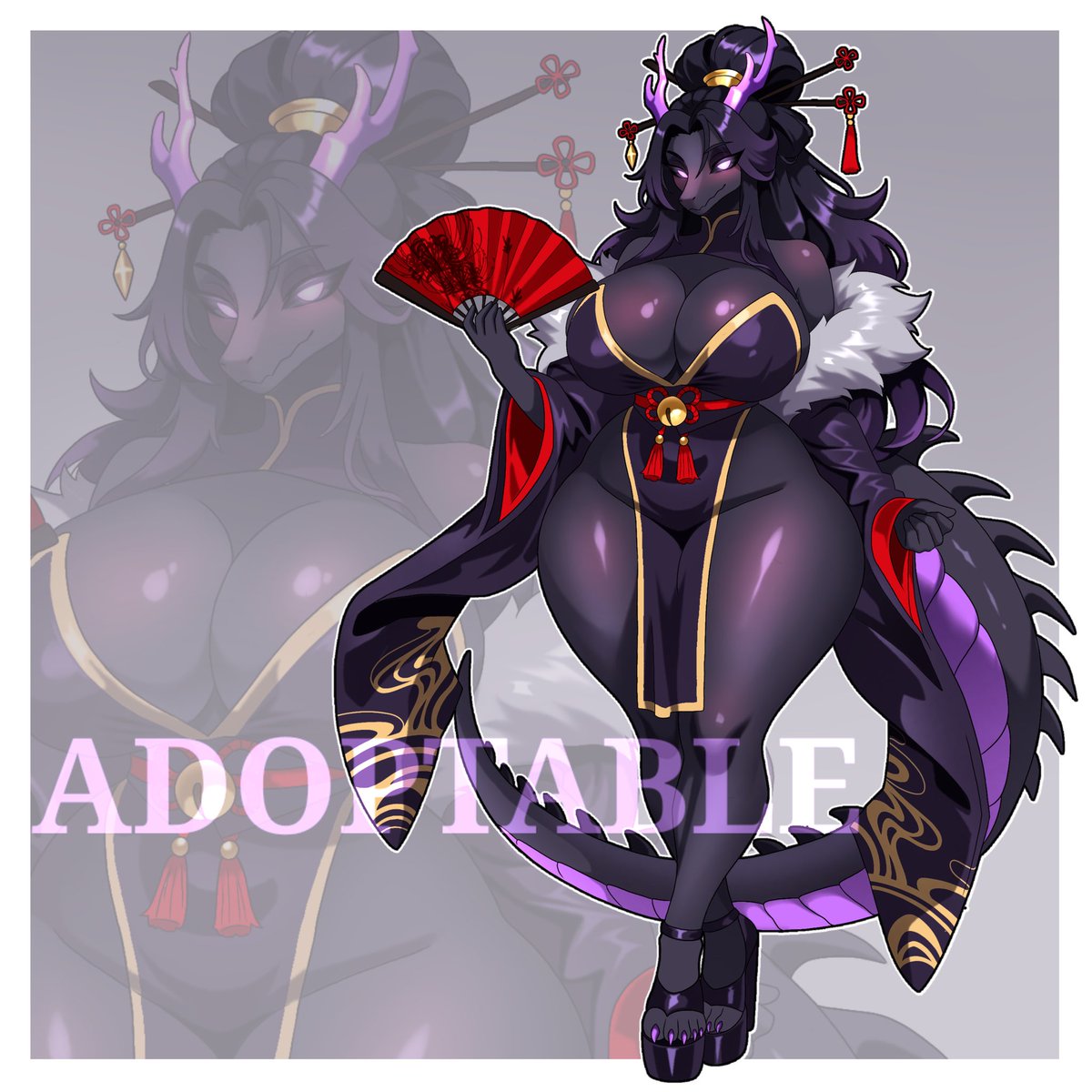 💜🌒 Dracona Nocturne 🪭🎎

SB: $40 (SFW, no watermark)
Min: $5
AB: $400 (NSFW, futa, alt outfit, extra commission)
✨ PayPal only

Place your bids in the comments or here:

ych.commishes.com/auction/show/4…

#furry #adoptable #auction #furryadopt #adoptauction #dragon