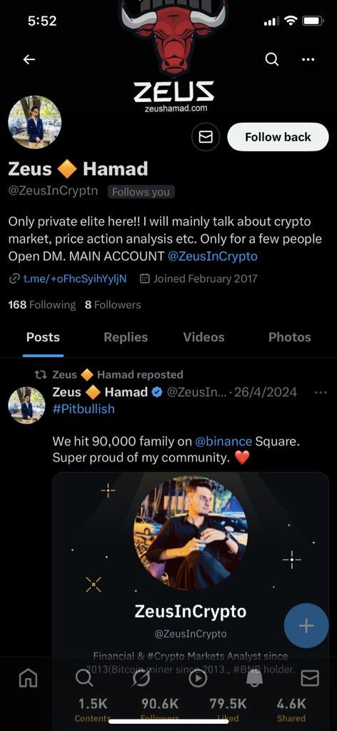 BNBuilderr's tweet image. This is fake account. Report please. @ZeusInCrypto has only this account