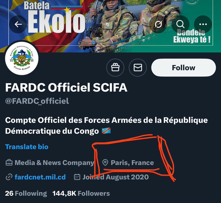 Ese mwamenye burya ko FARDC za ngabo za Congo burya ngo zibera Paris 😂😂😂😂😂😂😂😂😂 ubu ntiwasanga iyi account ikoreshwa n’uwahunze imirwano ya Goma ubu akaba ageze Paris yiruka😂 genda M23 urakomeye wirukanza igisirikare cya Leta ukakigeza Paris 😂😂