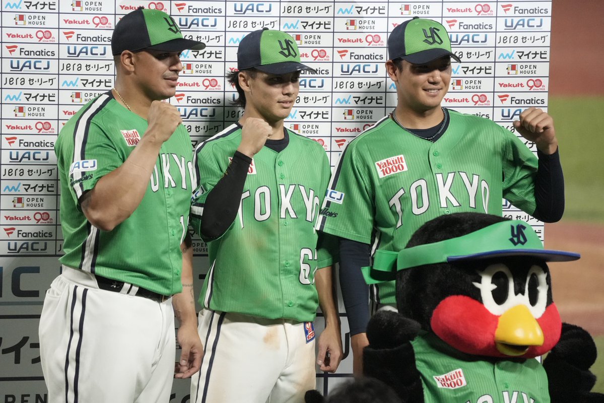 DEFturbo1105's tweet image. 本日のヒーロー達。有難うございました!!!でも全員ヒーローです!!!
2025.07.27 神宮
#伊藤琉偉
#オスナ
#奥川恭伸
#swallows