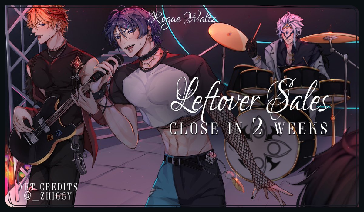 ⚔️ ROGUE WALTZ: 2 WEEKS LEFT FOR LEFTOVERS ⚔️

Have you ever wondered what the Harbingers would do if they could choose a different life for themselves? Explore these universes through our merchandise! 🎵

🛒 harbingerszine.bigcartel.com
📅 Leftovers Open: 28 June - 30 August