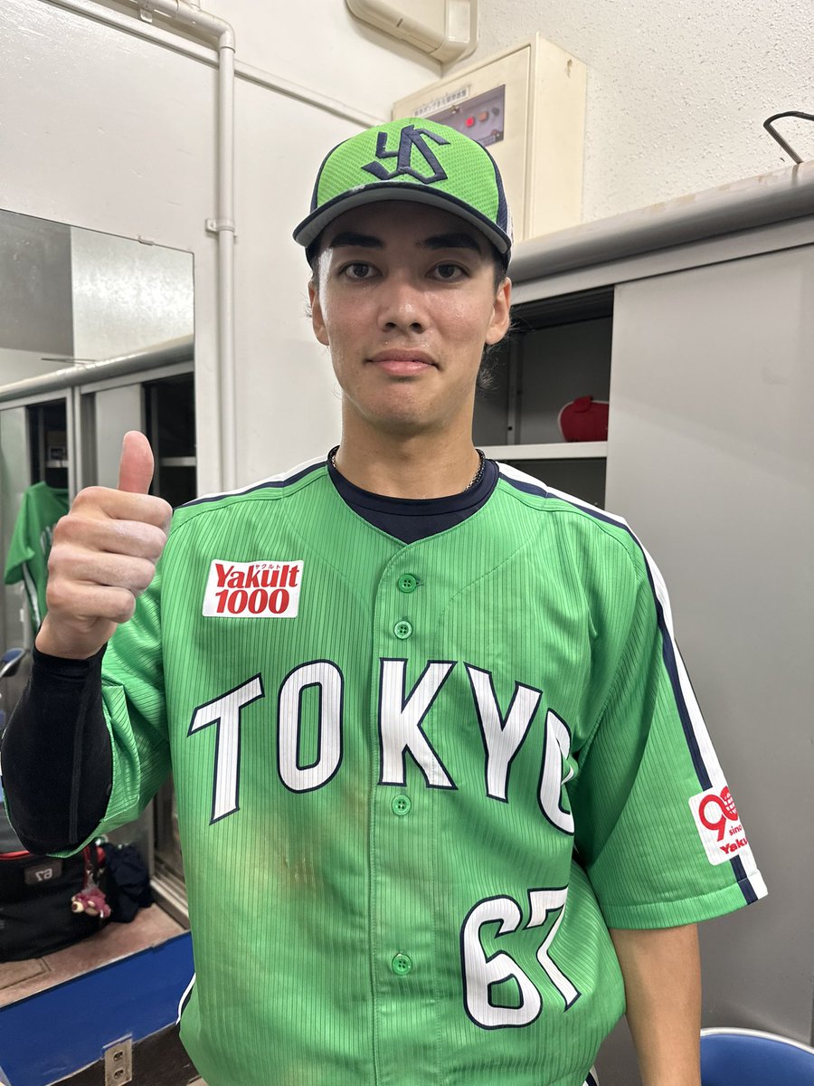 swallowspr's tweet image. #奥川恭伸
奥川くん、連勝中、チーム6連勝中！
笑顔最高！

#オスナ
直ぐに取り返してくれる。
素晴らしい助っ人！
いつもありがとう！

#伊藤琉偉
NICEタイムリーと
初々しいヒーローインタビュー
最高でした！

#swallows
#捲土重来