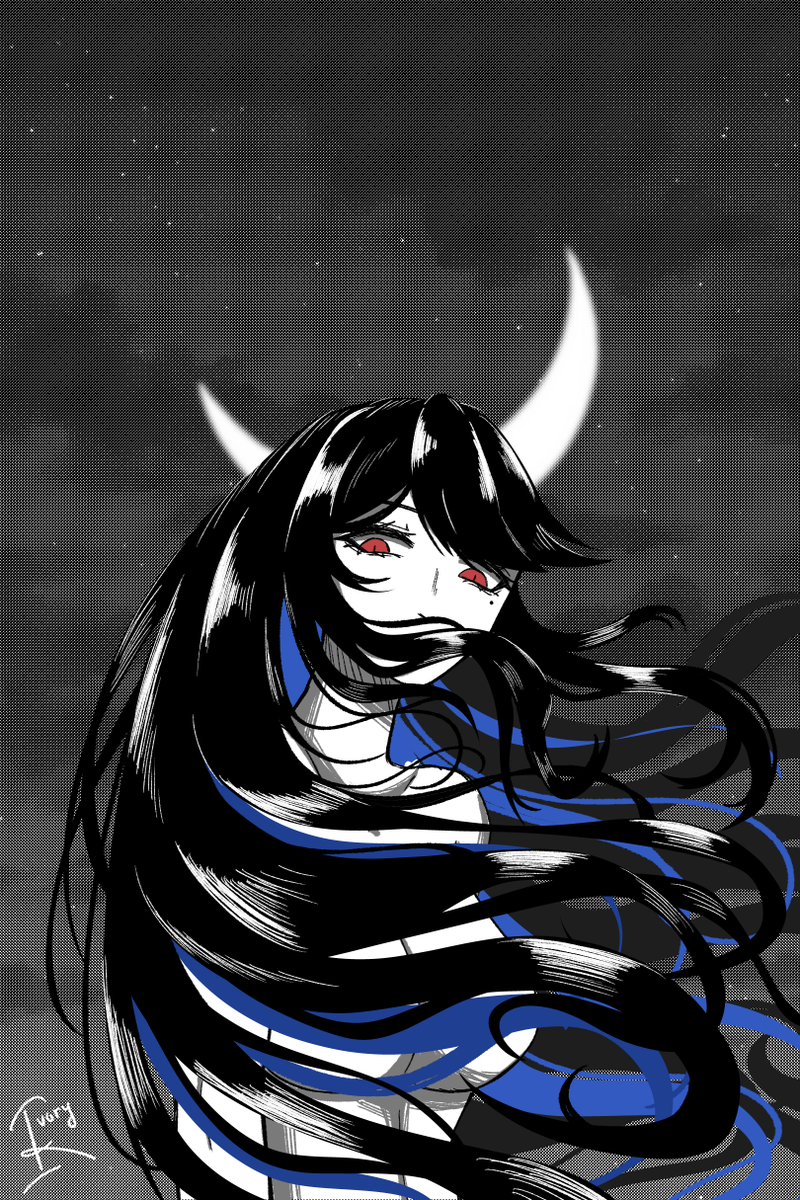 IvoryK2510's tweet image. #RavenCrafts
The girl beneath the moon
(I know her horn aren't optional but I want to try something new :D)