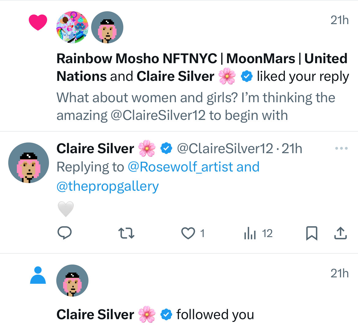 GM ☀️Always an amazing day when your hero ⁦<a href="/ClaireSilver12/">Claire Silver 🌸</a>⁩ follows you