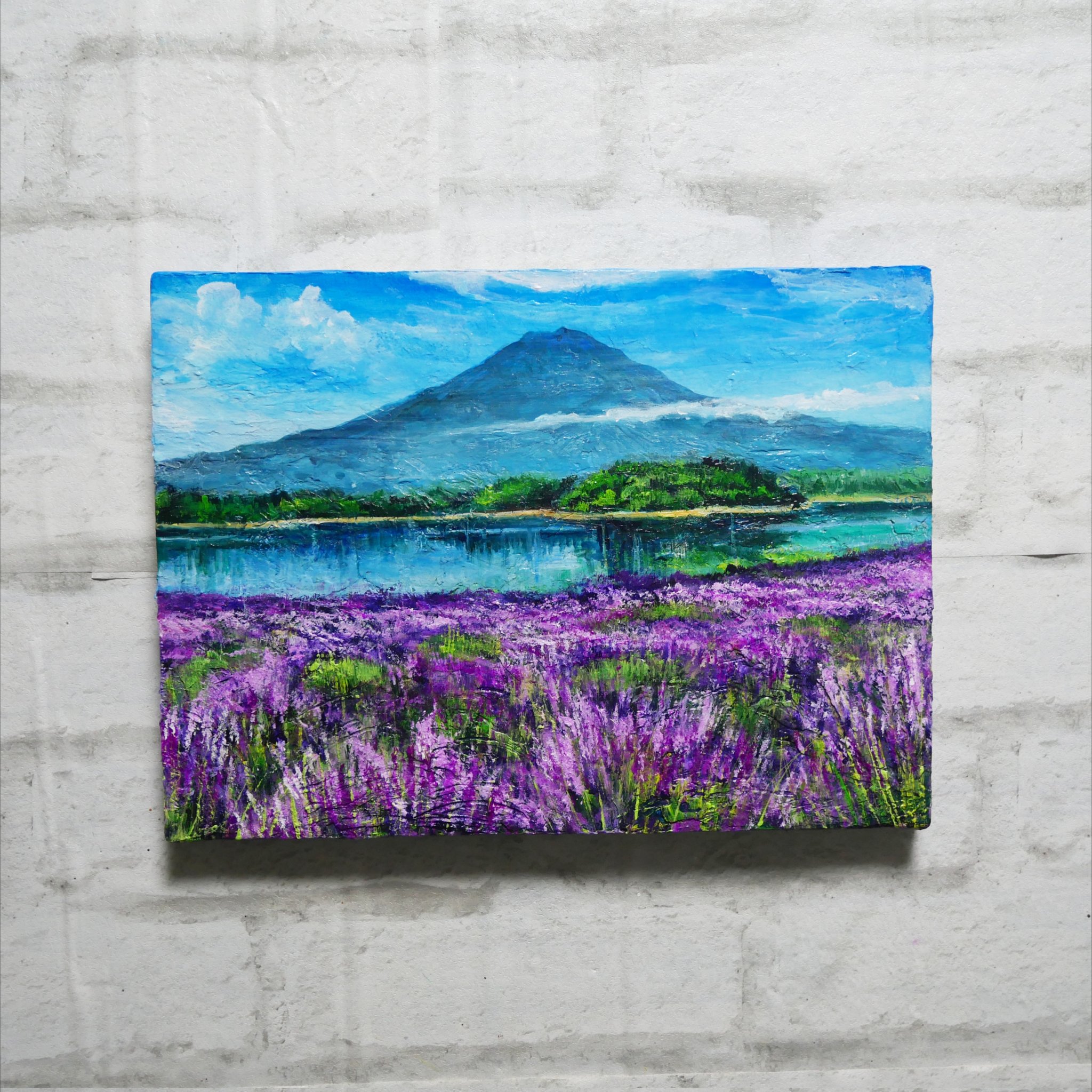 風景画 ペン絵 限定版美術品 展覧され ドイツ 風景画 絵画 水彩画 内藤謙一 「ヘレンベルク」 額付き