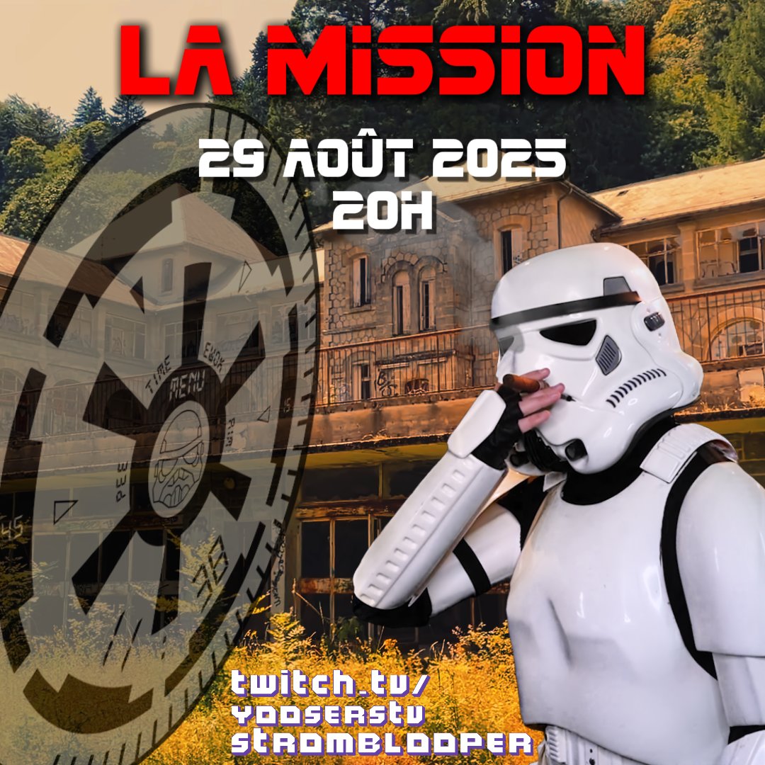 La mission approche. Rendez-vous en live le 29 août à 20h.
avec <a href="/LYoosers/">YoosersTv</a> 
twitch.tv/StromBlooper
twitch.tv/YoosersTV