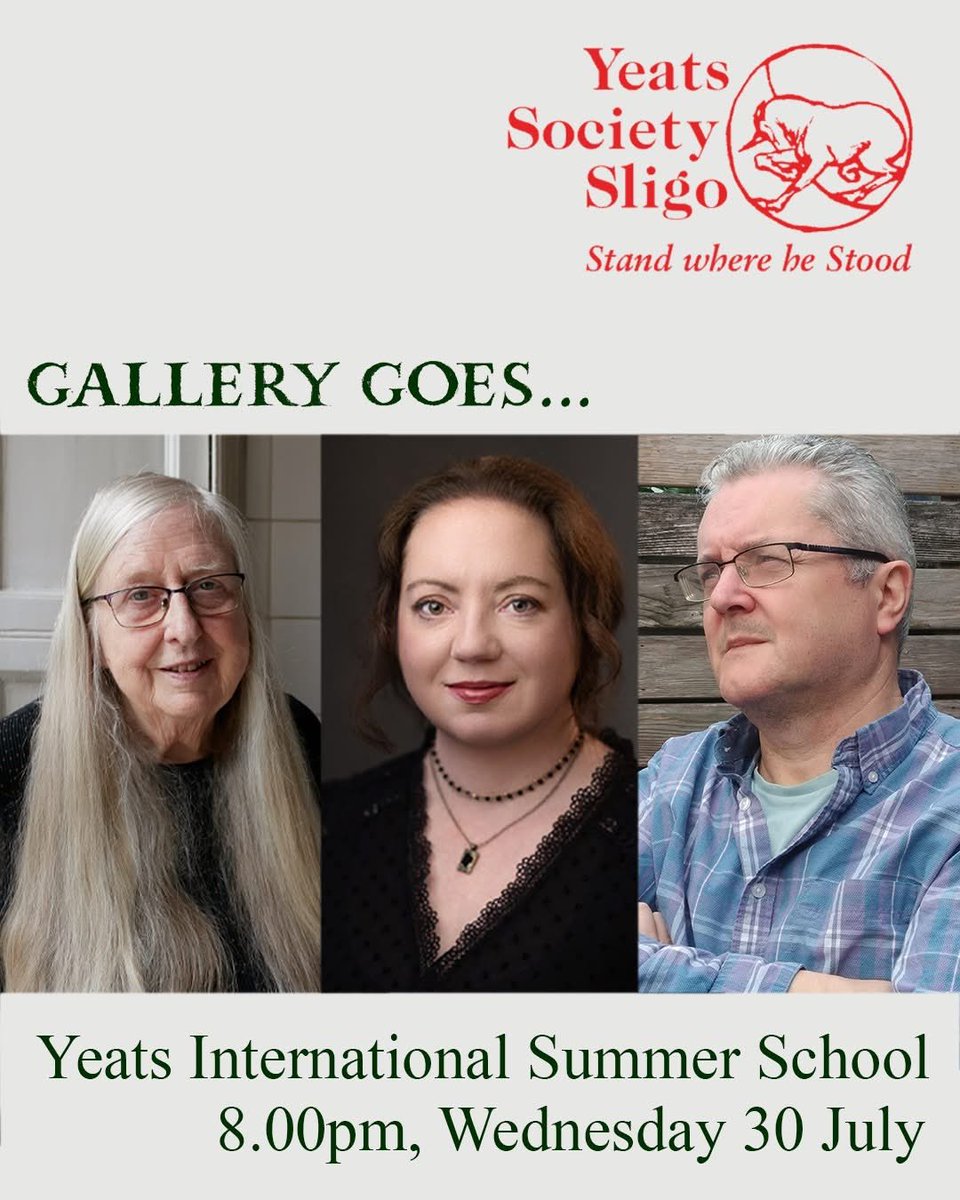 The Gallery Press (@thegallerypress) on Twitter photo Great line up - Eiléan Ní Chuilleanáin, Kelly Michels and Peter Sirr next Wednesday in Sligo <a href="/poetryireland/">Poetry Ireland / Éigse Éireann</a> <a href="/artscouncil_ie/">The Arts Council / An Chomhairle Ealaíon</a> <a href="/Yeatssocietyirl/">Yeats Society IRL</a> Great line up - Eiléan Ní Chuilleanáin, Kelly Michels and Peter Sirr next Wednesday in Sligo <a href="/poetryireland/">Poetry Ireland / Éigse Éireann</a> <a href="/artscouncil_ie/">The Arts Council / An Chomhairle Ealaíon</a> <a href="/Yeatssocietyirl/">Yeats Society IRL</a>