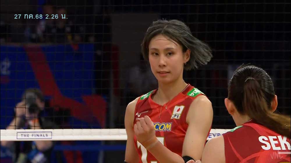 pirachan's tweet photo. Yukiko Wada : ยูกิโกะ วาดะ อายุ 23 สูง 174 cm ทำได้ 20 คะแนน. #วอลเลย์บอลหญิง #VNL2025 .. 27 กค.68 2.26 น. https://t.co/eY7SpJHEd0