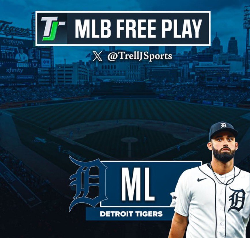 TrellJSports's tweet image. ⚾️ MLB

Detroit Tigers ML (-115) 2U

Like if tailing 💙

#RepDetroit