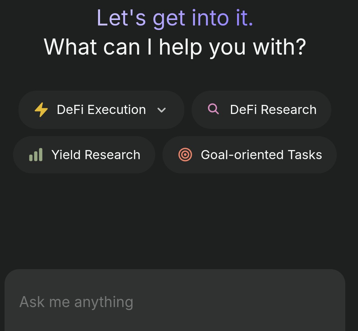 ShuvoWeb3's tweet image. DeFi isn’t about staring at dashboards or clicking endlessly.
It’s about hitting your goals with less hassle.
@Infinit_Labs makes that happen.
You tell your agent what you want to achieve. The AI then executes everything!
Transactions, adjustments, and optimizations, all…