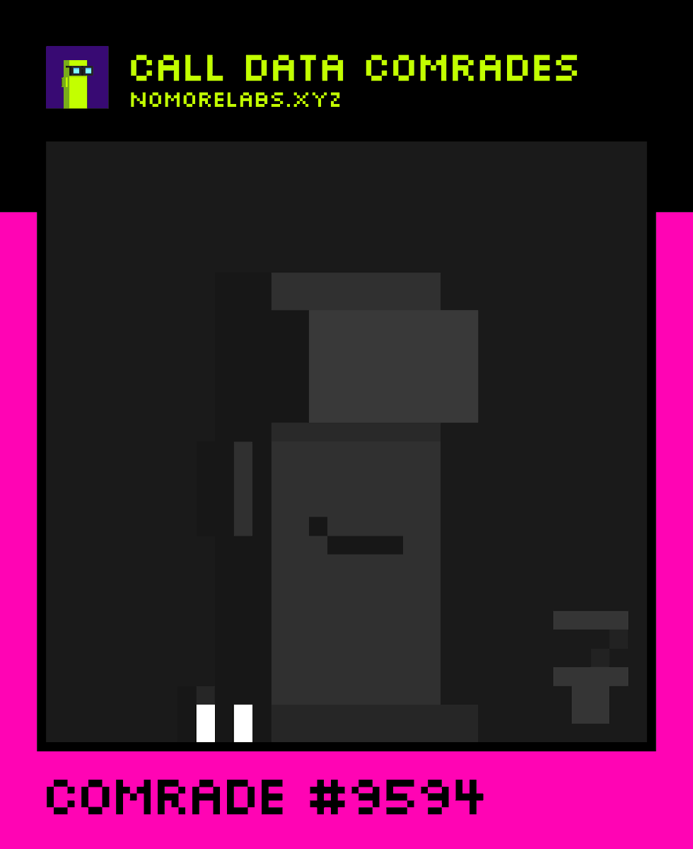Comrade #9594 was SOLD!

For: 0.03 ETH ($114.56)

Seller: pond🐸🟪.eth
Buyer: 0x3a4e...a165

etherscan.io/tx/0x1dab3d7d1…