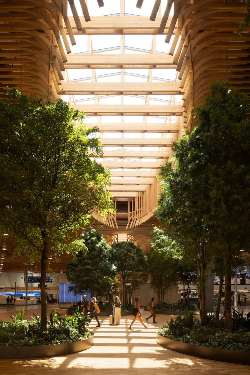 Architizer's tweet image. #ProjectOfTheDay: Portland International Airport Main Terminal Expansion by ZGF Architects
This airport terminal expansion was designed to increase capacity while creating a warm, nature-inspired travel experience. The concept draws on the forests of the Pacific Northwest, using…