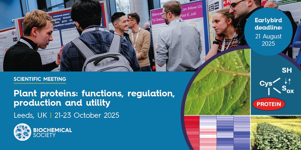 BiochemSoc's tweet image. Our upcoming Plant Proteins meeting offers a unique platform for academia, industry and regulators to share insights, debate challenges and explore solutions for optimising plant protein utility. Be part of the conversation, register today #PlantProteomics eventsforce.net/biochemsoc/241…