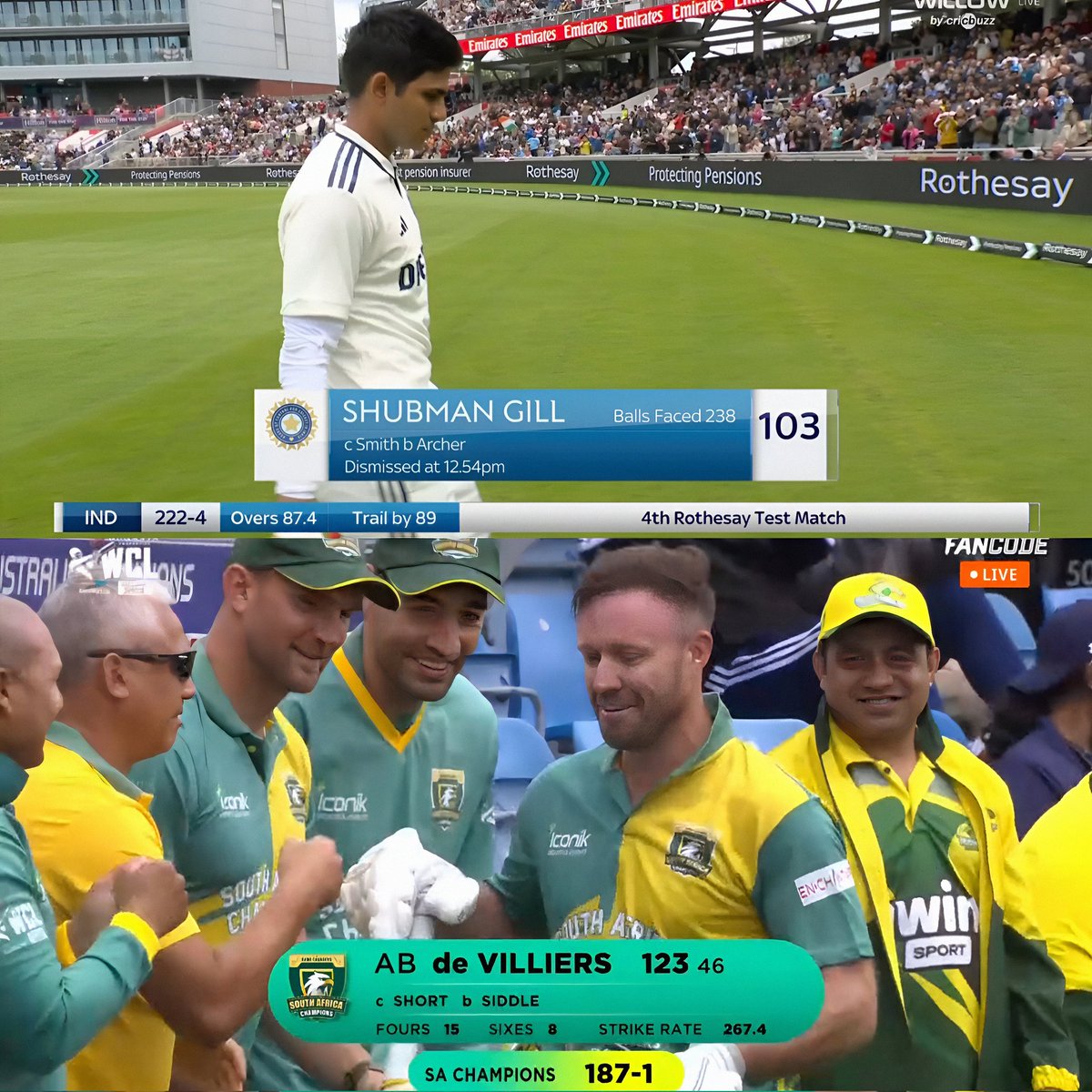 prateek_295's tweet image. Favourite overseas batter &amp;amp; favourite Indian batter both scoring a 100 on same day

Shubman Gill and AB De Villiers made my entire Sunday worth it for real 🤝

#ShubmanGill #ABDevilliers