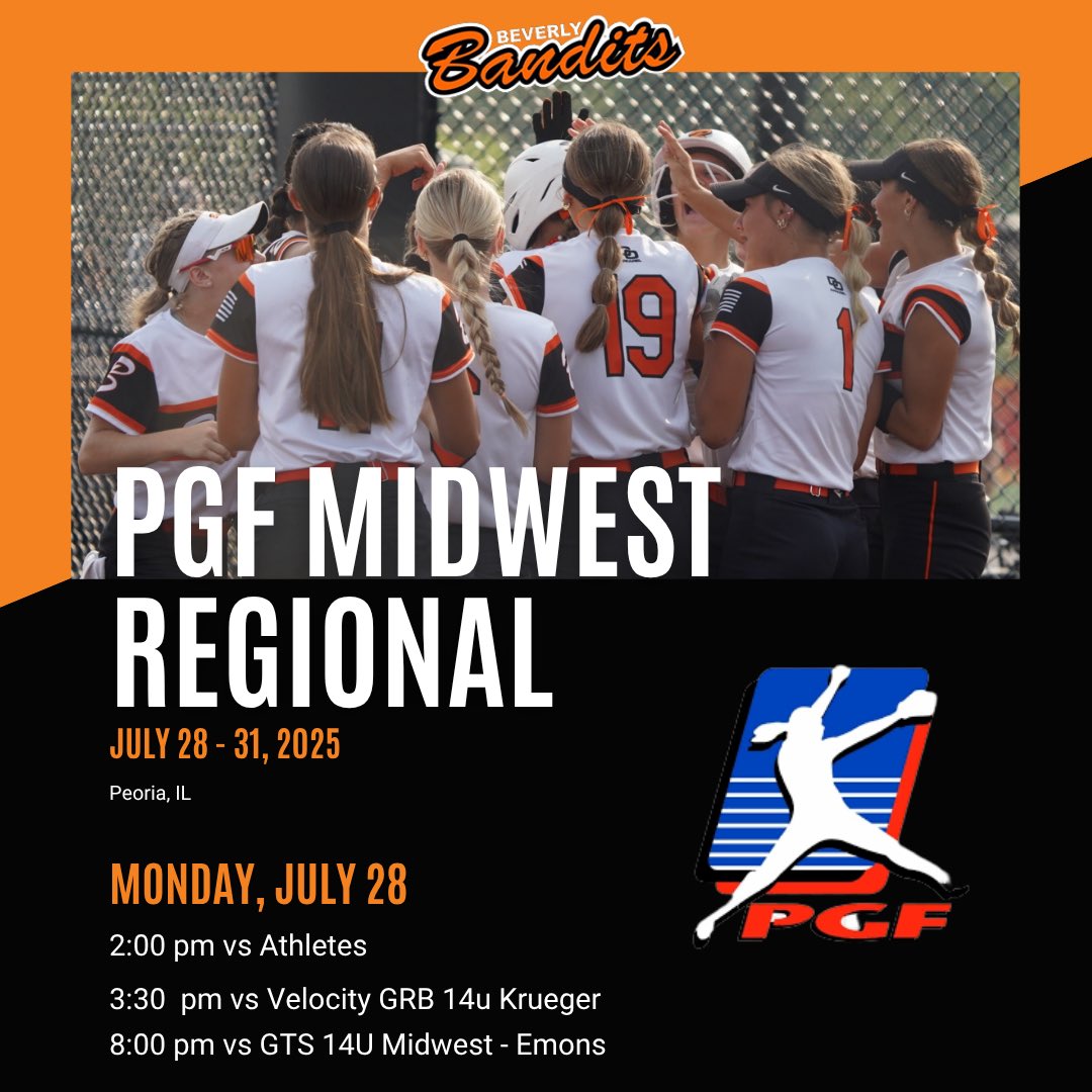 The Bandits are headed to East Peoria for the PGF Midwest Regional and we’re kicking things off strong on Monday, July 28 with a triple-header.