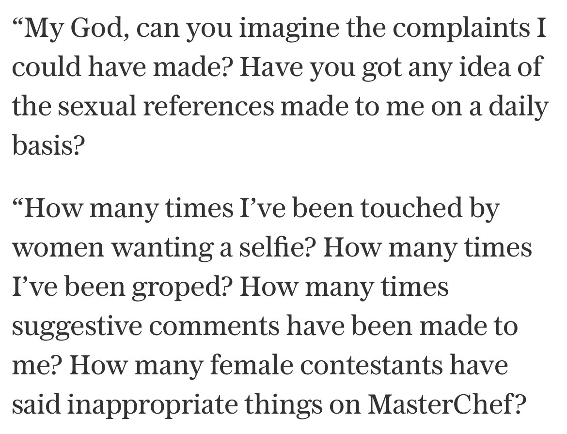 red_mutant_eyes's tweet image. Yes, Gregg, I do have an idea. The number of times sexual references were made towards you by women and the number of times you were groped by women is zero.