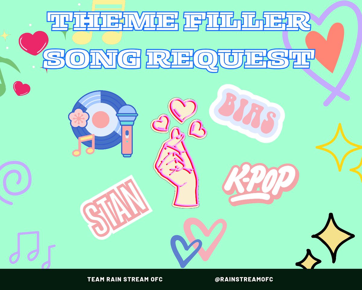 RainSTREAMofc's tweet image. 🎧 Filler Song Request! 🎶
Theme for today: KPOP Songs Only! 🇰🇷💫
Request one KPOP song on our Stationhead channel — old or new, idol or soloist, basta KPOP!
Let’s fill the air with your favorite K-sounds. 💚
#RainCelmar | Rain Celmar