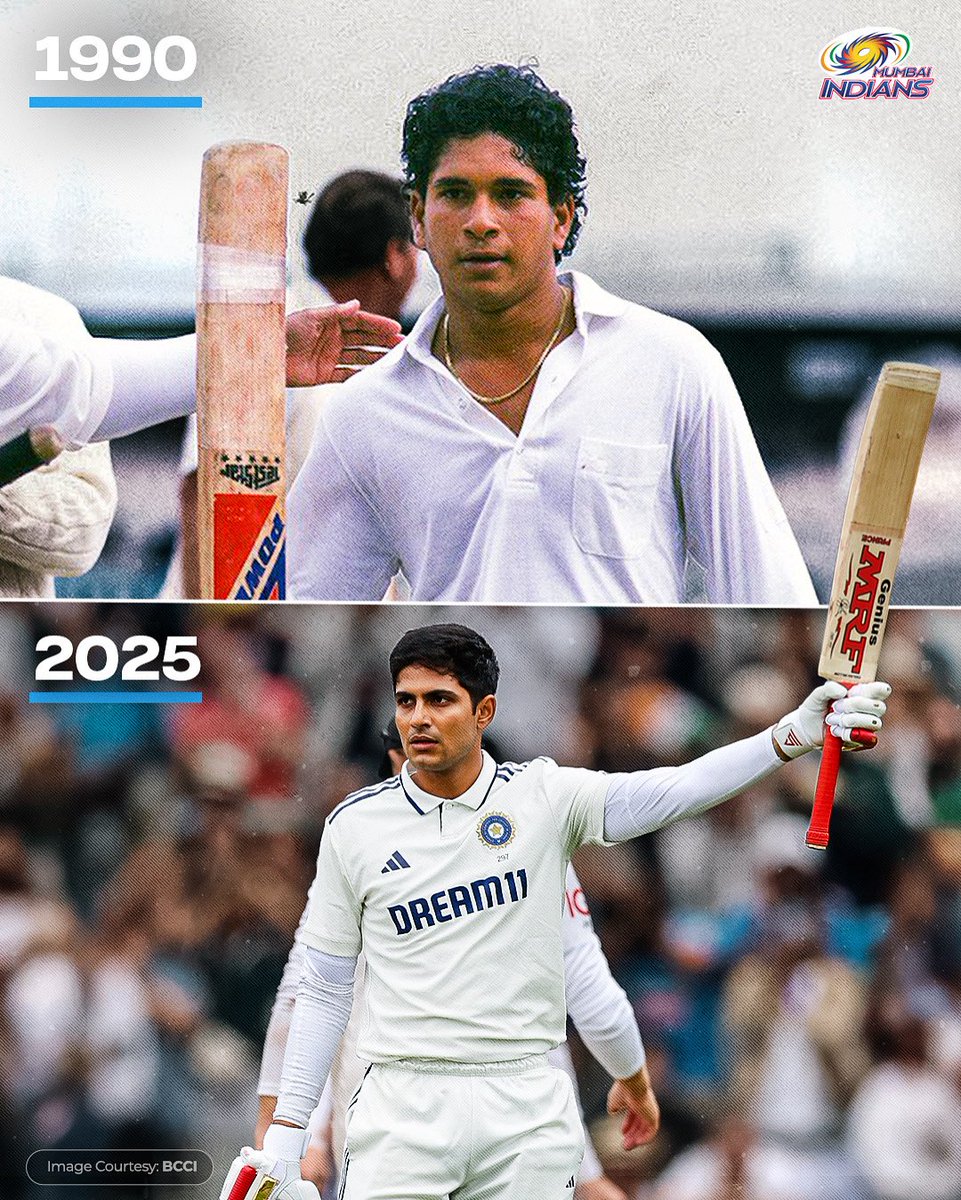 1990 - SRT
2025 - Gill

Test 💯 by an Indian batter at Old Trafford after 35 years!

#ENGvIND #MumbaiIndians