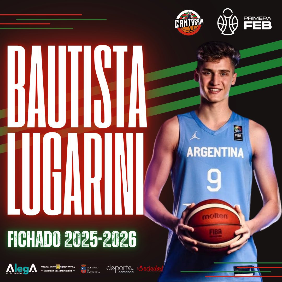 Alex_ReyesIB's tweet image. ⚫️🔴🟢 BAUTISTA LUGARINI regresa a España y jugará en el Grupo Alega Cantabria.

El argentino pasó por el Fibwi Palma en 2021, aunque sin éxito por culpa de una lesión de rodilla.

Procede de Instituto ACC.

ℹ️ 11 puntos, 5.2 rebotes y 2.3 asistencias en La Liga.

#PrimeraFEB