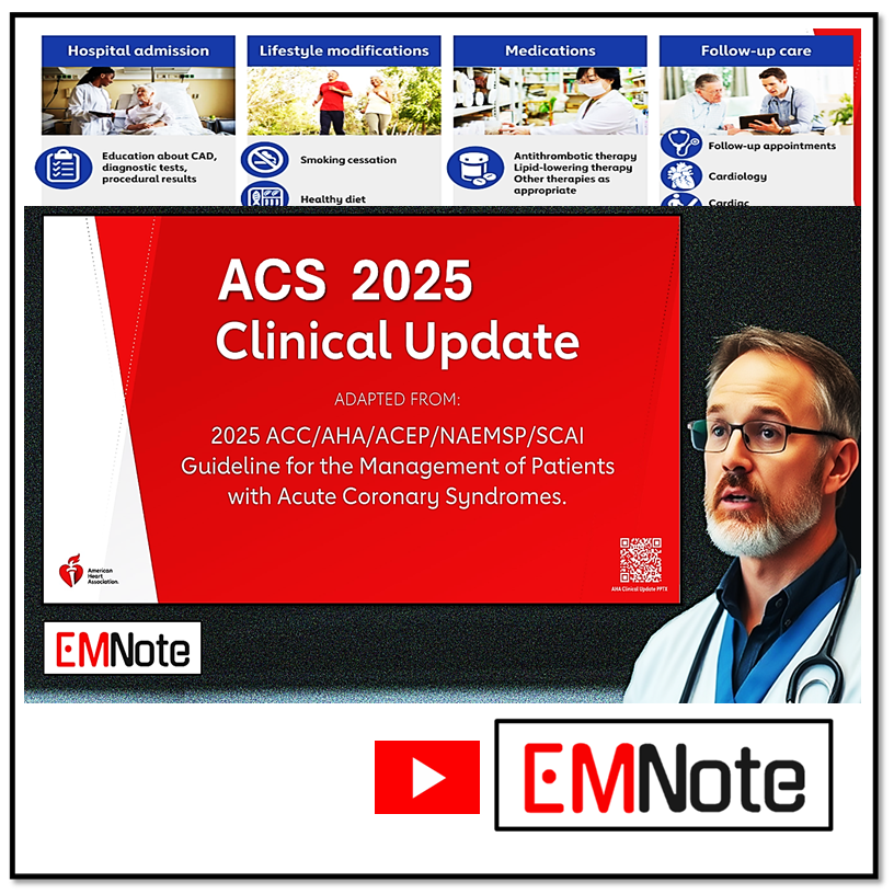 AHA 2025 Clinical Update in ACS:
youtu.be/m9C9yvEa8uY
- Dual antiplatelet therapy (DAPT).
- Intracoronary imaging for PCI.
- Mechanical circulatory support in cardiogenic shock.
- Secondary prevention strategies.