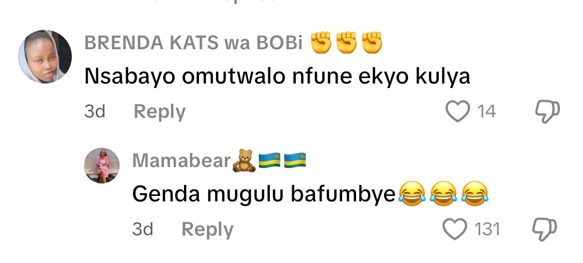 CynthiaZalwango's tweet image. TikTok comments crack me up 😂😂😂 drop that one comment that made your day …