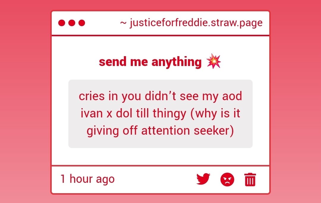eepytill's tweet image. can you re-send it!!
i think it might have been eaten by the sp void TT
justiceforfreddie.straw.page