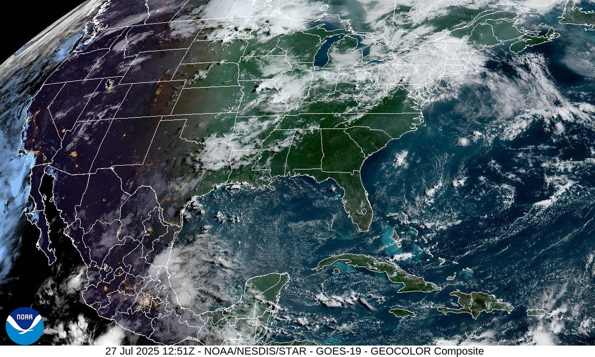 It's July 27, 2025 at 09:00AM - Here's a look at the view from space.