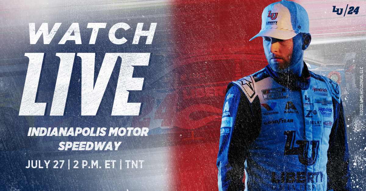 It's race day again! Watch <a href="/WilliamByron/">William Byron</a> and the LU24 car heat up Indianapolis Motor Speedway today at 2 p.m. ET on TNT—Don't miss it! <a href="/Hendrick24Team/">No. 24 Team</a>