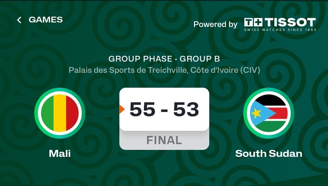 #AfroBasketWomen | A pesar de la derrota (55-53) gran debut de Sudán del Sur (<a href="/SSBFed/">South Sudan Basketball</a>) de <a href="/albertoantuna91/">Alberto Antuña</a> y <a href="/fisiojoseda/">joseda</a> 
Tuvieron contra las cuerdas a la potente Mali y dejaron muy buenas sensaciones en su debut en el torneo.
¡A seguir creciendo! 💪