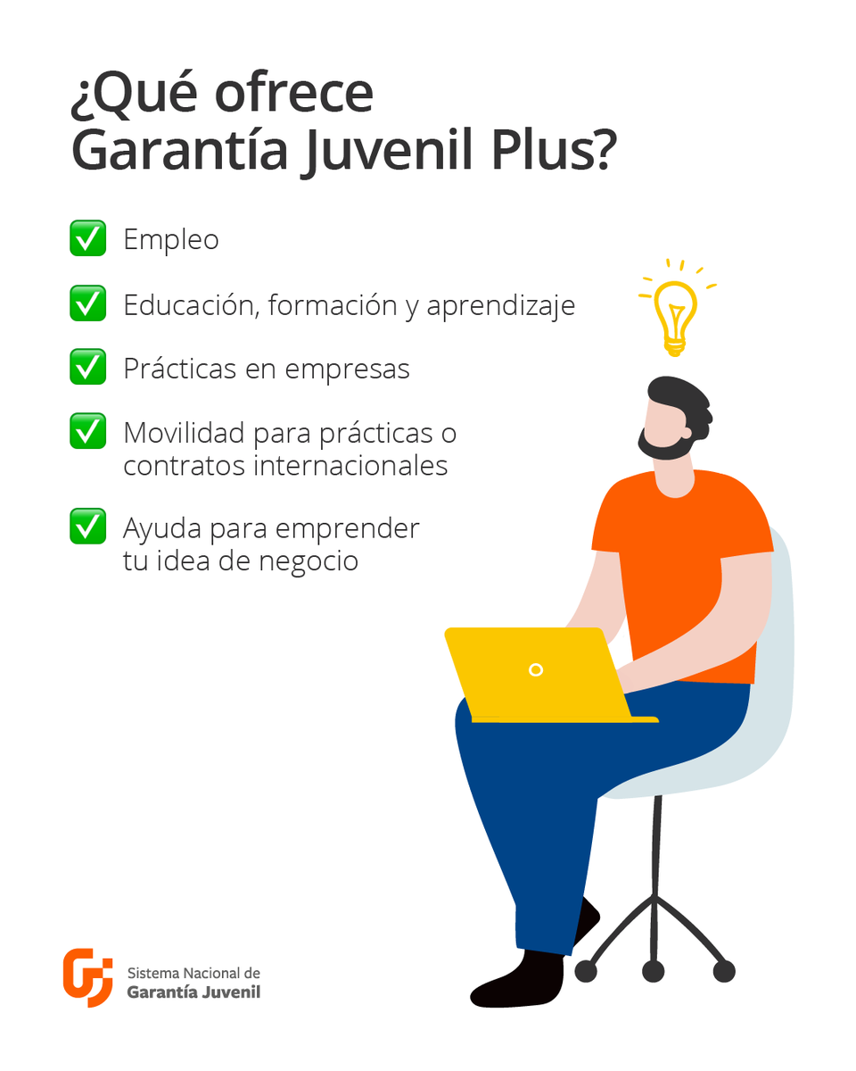 🧐 ¿Tienes entre 16 y 29 años? Benefíciate de lo que ofrece Garantía Juvenil. Oportunidades de empleo, educación, movilidad internacional o ayuda para emprender. ¡Únete!

Más info en 👉 f.mtr.cool/pegxpauthz