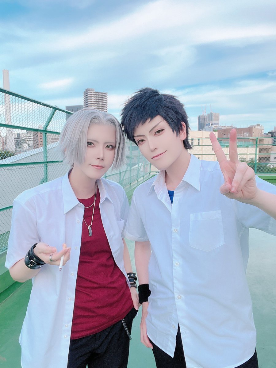 temperature_39's tweet image. コスプレ遅報！REBORN！！！！
山本と獄寺で夏撮影してきた🌻✌
学校生活満喫しまくり～～っ❤️‍🔥