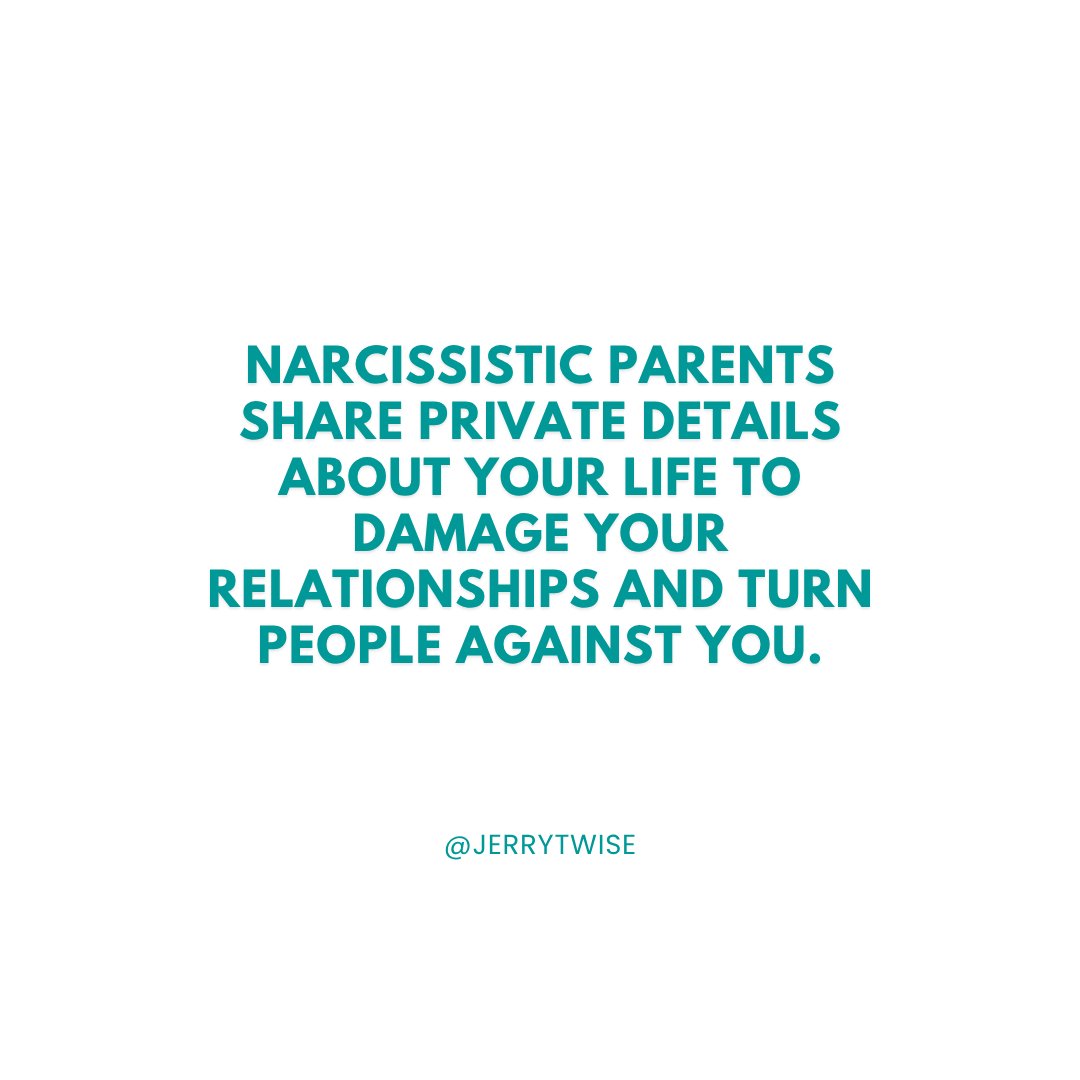 jerrytwise's tweet image. Narcissistic parents share private details to turn people against you and damage your relationships.
It’s time to reclaim control over your life and protect your connections.
👉 Join my FREE Training. Link in Bio!