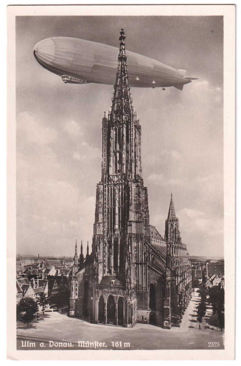 GothicChurches's tweet image. A Zeppelin floating over Ulm Minster - the tallest church in the world at 161.5 m.
Captured in the early 20th century, it’s a surreal meeting of medieval verticality and modern ambition.
Ever seen a more unexpected combo?