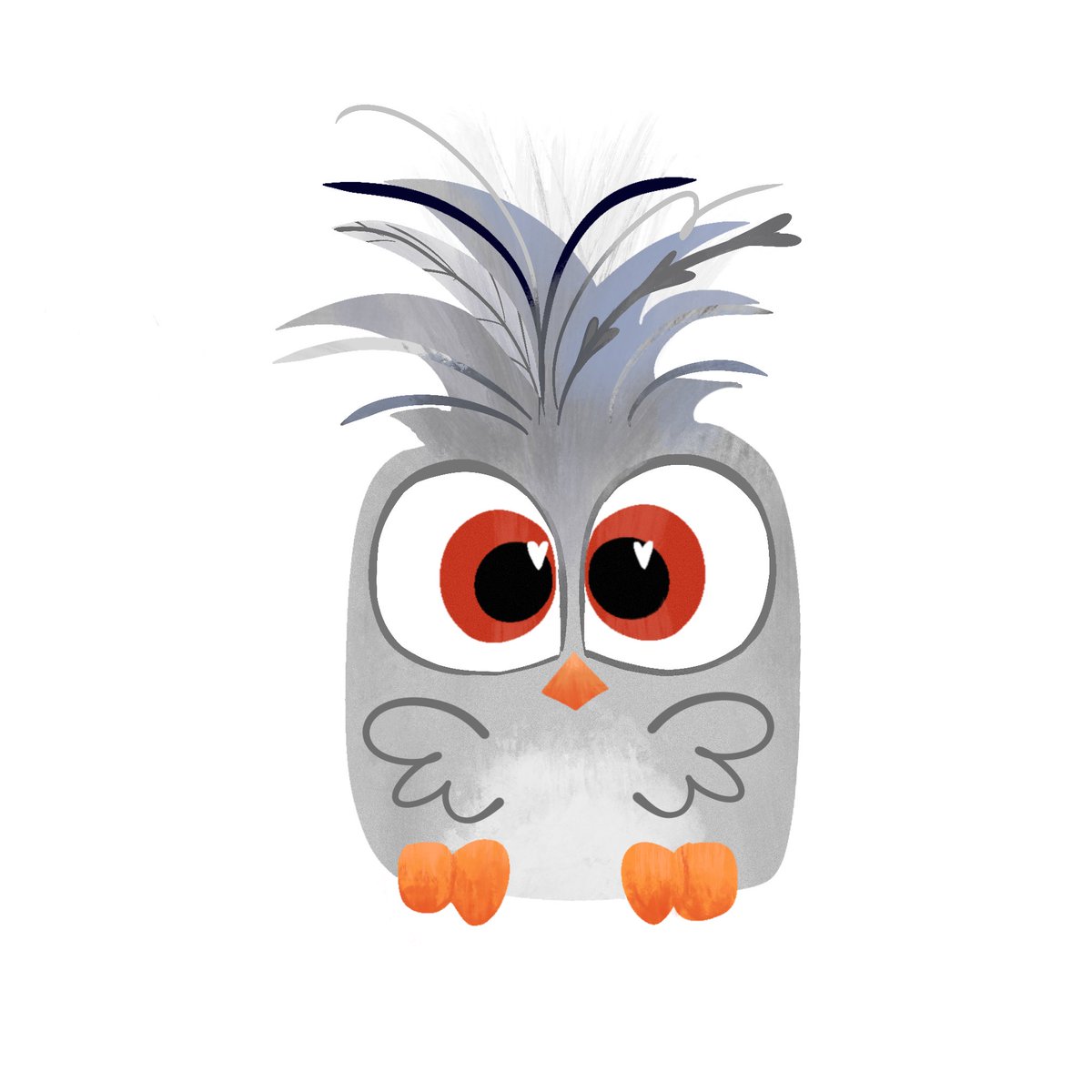 strwbrrytaffy's tweet image. vax but he’s a hatchling from angry birds 🩶