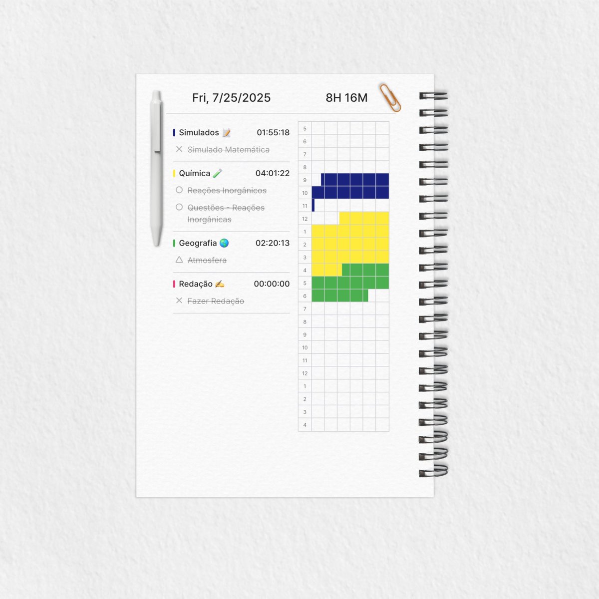 Yohanstudytwt's tweet image. Bom dia, Study! 𖤓
ᯓ★ Saldo de sexta 🧾: 08H16
ᯓ★ Matérias:
• Química + questões
• Geografia
Obs: Tentei for simulado mas a ansiedade ñ deixou
ᯓ★ Outros:
• Gym