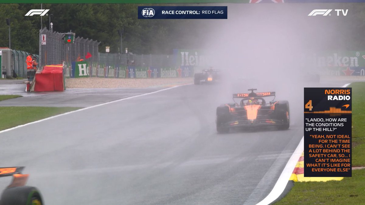 paddock_inside's tweet image. Norris en tête, ne voit rien derrière le Safety Car, imaginez donc le reste du peloton ! #F1