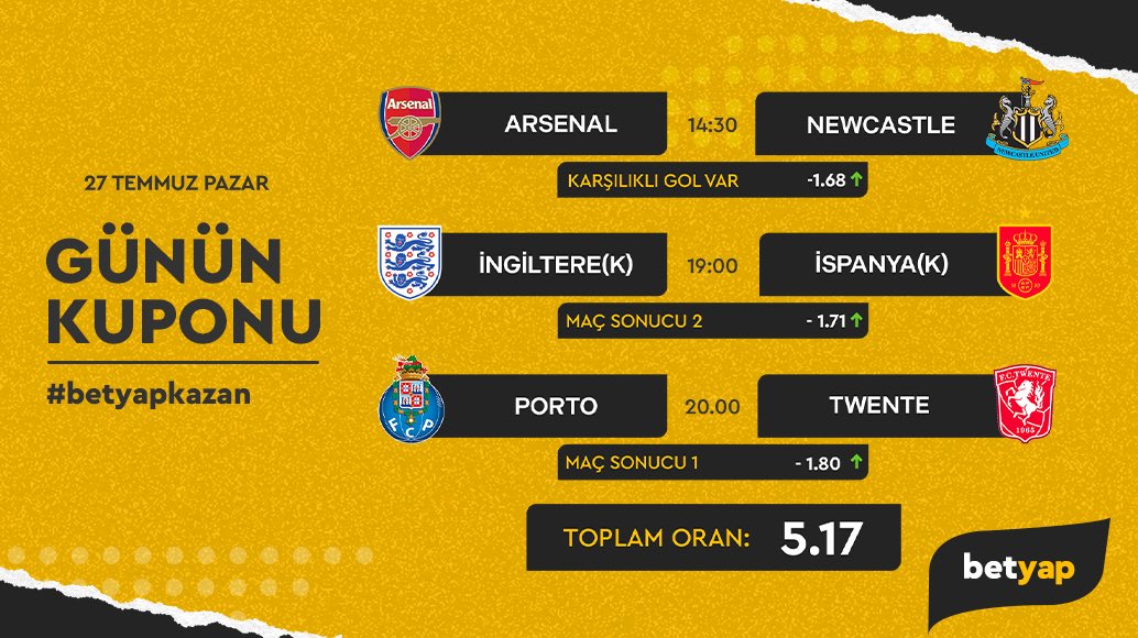 ⚽ Günlük kupon tahminleriyle kazanmaya hazır mısınız?
Betyap’ta en iddialı tahminler ve yüksek oranlarla şansınızı katlayın! 💸
👉 Betyap, kazanmaya başla.
👉 rebrand.ly/8b8c40