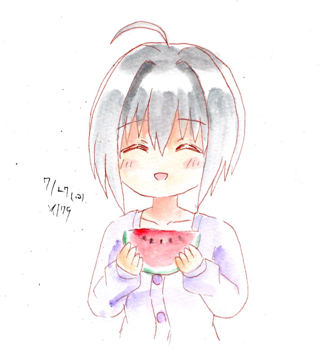 CAPTAIN_SIGMA's tweet image. スイカと小日向美穂ちゃん
#１日１美穂運動シーズン3
