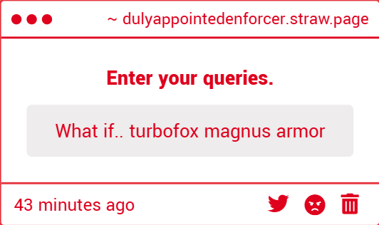 UltraMagnusTF's tweet image. Whff? 
[Unfortunately or fortunately given how you view it, that&apos;s not possible given the armour&apos;s existing alt mode...]

//Though on an ooc note, this is a hella cool idea to think about, and it&apos;s making me want to design something 😭