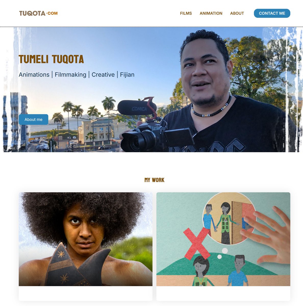 My re-worked website for my animations and films is finally live!

Huge vinaka vakalevu to Shenal Harakh and Tailasa Bale   for setting up the website and showing me how it works with <a href="/softr_io/">Softr</a>  and <a href="/airtable/">Airtable</a> 

Check it out: tuqota.com and sign up to my newsletter!!