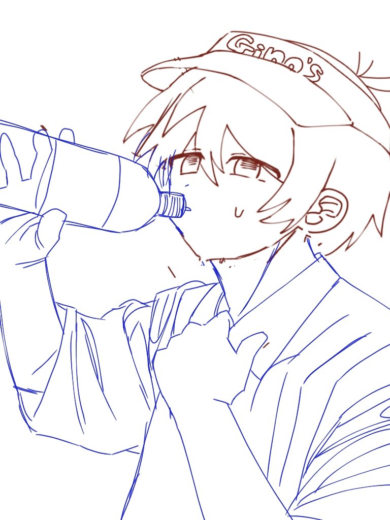 wha6tu's tweet image. ちゃんと資料(自撮り)をみて描くって大事なんだ…
👈みないで描いた　体ほぼ模写👉